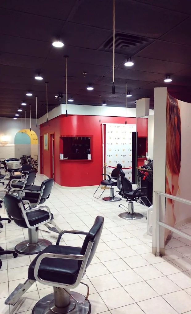 The salon’s VIP styling area